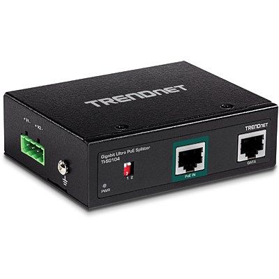 2. TRENDnet TI-SG104 - PoE-Splitter (DIN-Schienenmontage) - 95 Watt - Ausgangsanschlüsse: 1