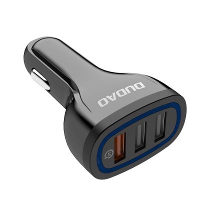 2. Dudao Autoladegerät Schnellladung Quick Charge 3.0 QC3.0 2,4A 18W 3x USB weiß (R7S weiß)