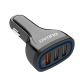 2. Dudao Autoladegerät Schnellladung Quick Charge 3.0 QC3.0 2,4A 18W 3x USB weiß (R7S weiß)