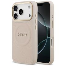 Guess Peony Hot Stamp MagSafe Case für iPhone 17 Pro - Pink