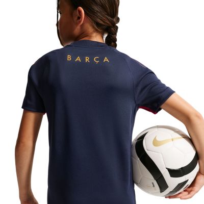 2. Nike FC Barcelona Strike Kinder-T-Shirt Marineblau und Burgunderrot II3237 401