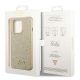 8. Guess Glitter Script Case für iPhone 14 Pro - Gold