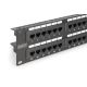 4. Digitus Patchpanel 19 Zoll, 48 RJ45-Anschlüsse, LSA vertikal, Cat. 6, ungeschirmt, 2 HE, schwarz, Kabelführung, Beschriftungsfelder