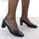 8. Schwarze Damen-Pumps mit niedrigem Absatz, Sergio Leone PB177