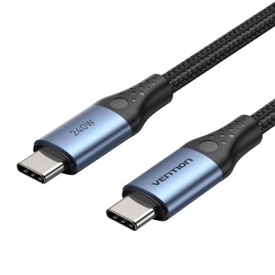 Vention USB-C-zu-USB-C-Kabel (USB 2.0, 5 A, 240 W, 1,5 m, Schwarz)