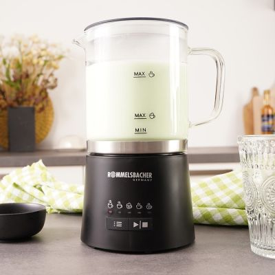 5. Rommelsbacher MS 625 Milchaufschäumer/Milchwärmer, automatischer Milchaufschäumer/Milchwärmer, Schwarz, Edelstahl