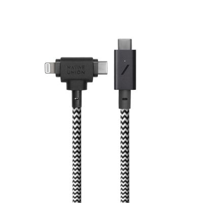 2. Native Union Gürtelkabel Duo Pro 240W USB-C - USB-C / Lightning, 2,4 m (Zebra)