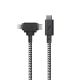 2. Native Union Gürtelkabel Duo Pro 240W USB-C - USB-C / Lightning, 2,4 m (Zebra)