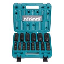 Makita E-16586 Schlagschrauber-Steckschlüsselsatz Schwarz, Grün