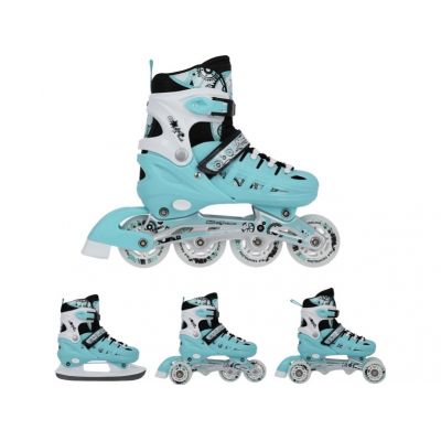 NH10905 4in1 MINT GRÖSSE L(39-42) ROLLSCHUHE MIT DIMENSIONAL HOCKEY KLINGE NILS EXTREME