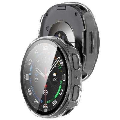9. Tech-Protect Schutzhülle (2er-Pack) für Samsung Galaxy Watch 40 mm – Transparent, matt schwarz