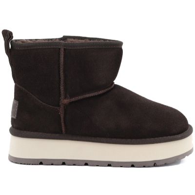 6. Damen-Ankle-Boots aus Leder mit Plateau, braun, Big Star UU274693
