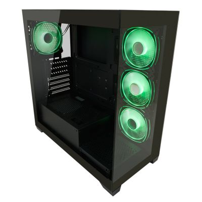 4. LC-Power LC-715B-ON Midi-Tower-Computer-Sicherheitshalterungen Schwarz
