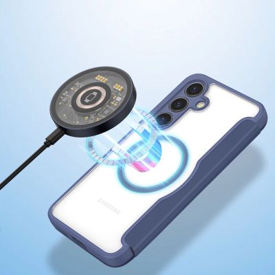 5. Dux Ducis Skin X Pro Hülle für Samsung S24+ mit Magnetring und Klappe – Blau