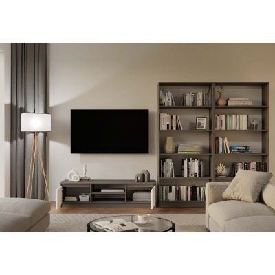 9. Bücherregal 80 cm Anthrazit