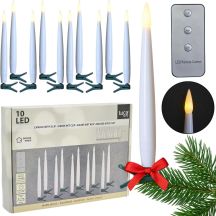 Luca Weihnachtsbaumkerzen mit Clip, 10 LED, warmweiß