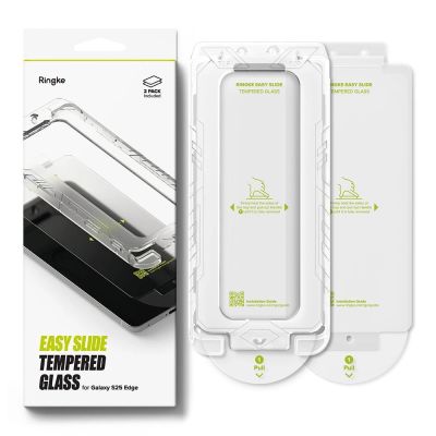 7. Ringke Easy Slide 2er-Pack Panzerglas für Samsung Galaxy S25 Edge - Transparent