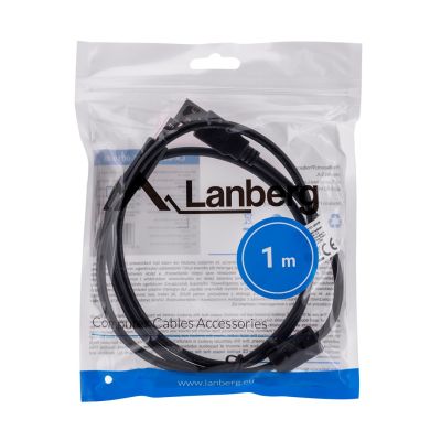 3. LANBERG Kabel USB-A -> USB-B Stecker 1 m (Ferrit, Schwarz) CA-USBA-11CC-0010-BK