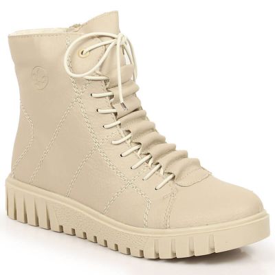 16. Rieker W RKR279C isolierte Plateaustiefelette, beige