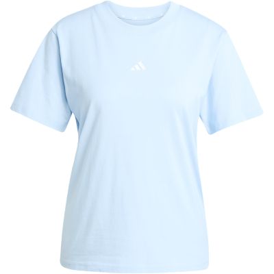 2. adidas Essentials Damen-T-Shirt mit kleinem Logo, Hellblau, JY4962