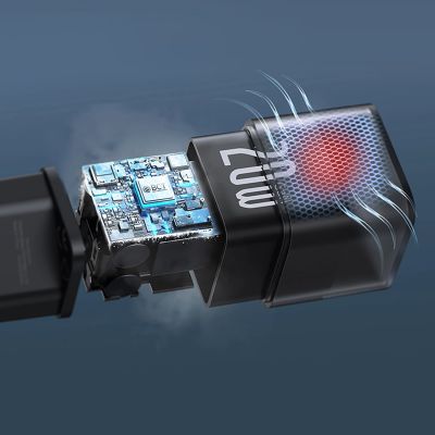 10. Baseus GaN5S 20W 1xUSB-C Wandladegerät - Schwarz