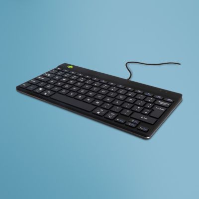 Ergonomisches R-Go Compact Break-Keyboard von R-Go Tools mit Break-Software, QWERTY (UK), kabelgebunden, Schwarz