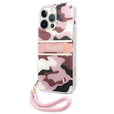 2. Guess GUHCP13XKCABPI iPhone 13 Pro Max 6,7" pink/pink Hardcase Camo Strap Collection