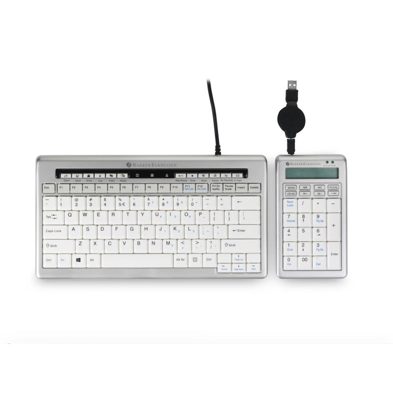 3. BakkerElkhuizen S-board 840 Numerischer Ziffernblock PC USB Hellgrau, Weiß