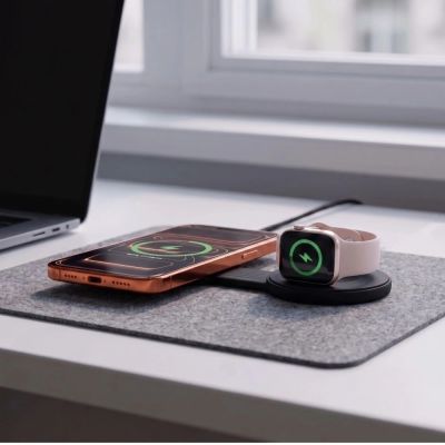 7. Tech-Protect A55 2-in-1 MagSafe 25W Qi2.2 Kabelloses Ladegerät + USB-C / USB-C Kabel 100cm - Schwarz