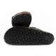 9. Bio Bio Herren-Slipper, profilierte Flip-Flops, Naturleder, schwarz