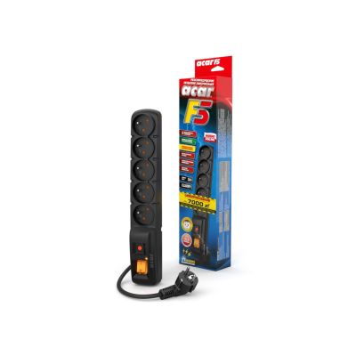 2. Acar F5 Steckdosenleiste (3 m; schwarz)