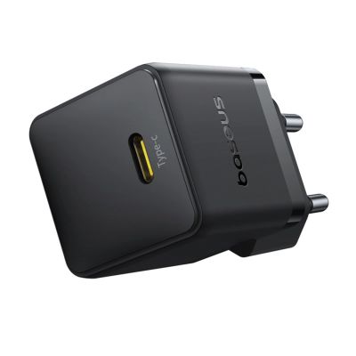 4. Baseus Palm 1C 20W Wandladegerät (mit Baseus Mini White USB-C 60W (20V/3A) 1m Kabel) - Schwarz
