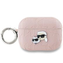 Karl Lagerfeld Monogram Karl & Choupette Head Case für AirPods Pro 2 – Rosa