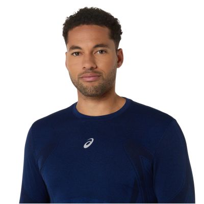 3. ASICS Road Seamless LS Top 2011D356-400 Marineblau L