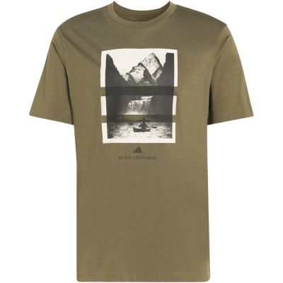 2. adidas Herren Outdoor Kajak Grafik T-Shirt olivgrün KB2540