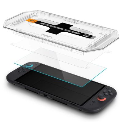 2. Spigen Glas.Tr „EZ FIT“ Panzerglas 2er-Pack für Nintendo Switch 2 - Transparent