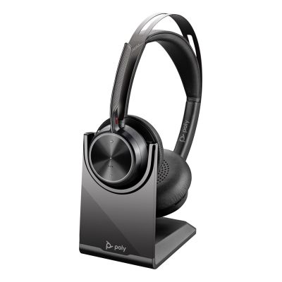 38. POLY Voyager Focus 2 USB-CC Headset mit USB-C/A-Adapter und Ladestation
