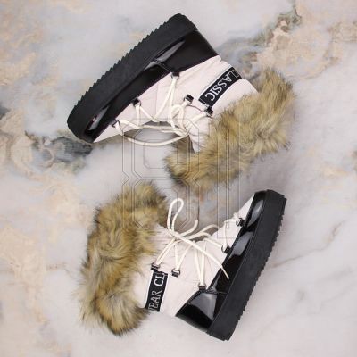 10. Plateau-Schneestiefel mit Schnürung und Fell Vinceza W JAN262 beige