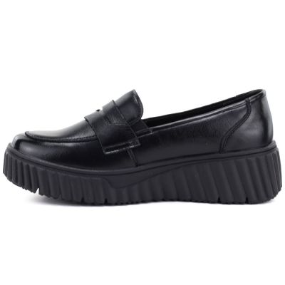 4. Schwarze Keilmokassins aus Leder, Vinceza 133135