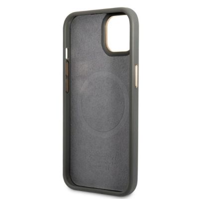 7. Ratet Guess , GUHMP13MSAPSTG iPhone 13 6,1" grau/grau Hardcase Peony Logo Plate MagSafe