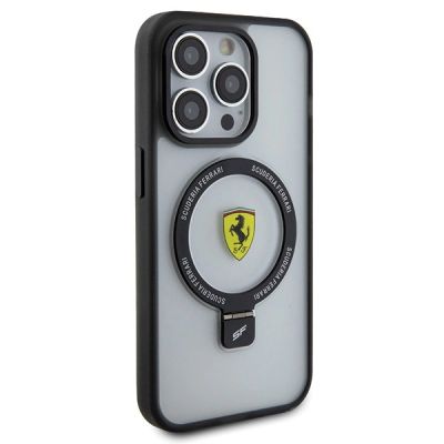 4. Ferrari FEHMP15LUSCAH iPhone 15 Pro 6,1" transparentes Hardcase Ring Stand 2023 Collection MagSafe