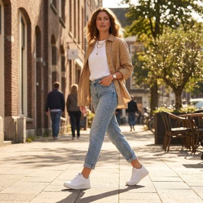 7. Weiße Remonte Rieker D2V04-80 Freizeitsneaker