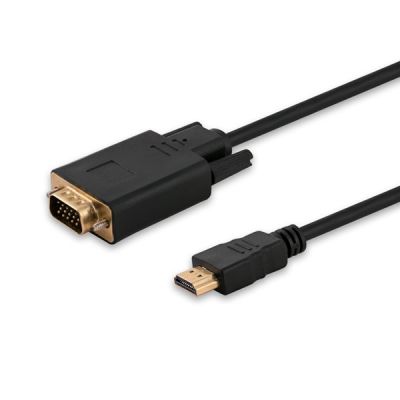 SAVIO CL-103 Adapter (HDMI M - D-Sub (VGA) M; 1,8 m; schwarz)