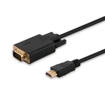 SAVIO CL-103 Adapter (HDMI M - D-Sub (VGA) M; 1,8 m; schwarz)