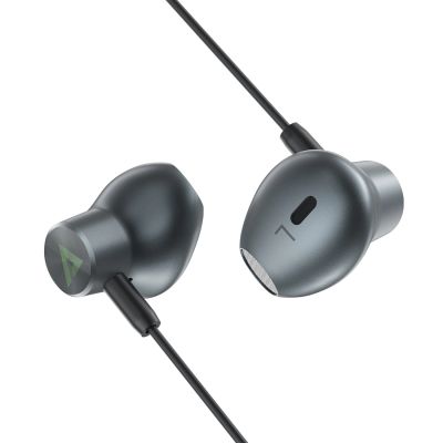 3. Acefast L1 In-Ear-Kopfhörer mit Lightning-Anschluss, Mikrofon und Fernbedienung 1,2 m – Schwarz