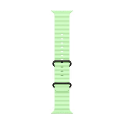 3. Apple Armband 49 mm Neongelb Ocean Band - Titan Schwarz