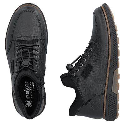 5. Herren-Lederstiefeletten, warm und bequem, schwarz, Rieker B3356-00