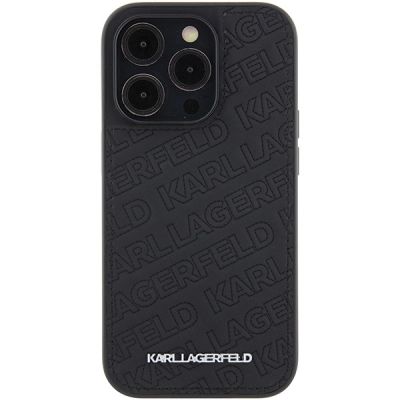 3. Karl Lagerfeld Gestepptes K-Muster iPhone 15 Pro Hülle - Schwarz