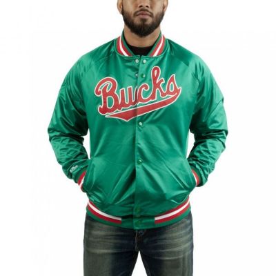 Mitchell & Ness NBA Milwaukee Bucks Leichte Jacke M STJKMG18013-MBUDKGN