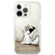 3. Karl Lagerfeld Flüssigglitzer-Choupette-Hülle für iPhone 13 / 13 Pro – Transparentes Gold